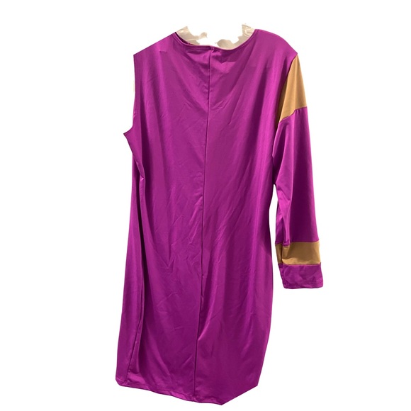 Women’s Plus size One Sleeve Bodycon Party Dress - Picture 3 of 3